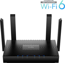 Cudy WR3000 dual-band gigabit Ethernet draadloze router (2,4 GHz / 5 GHz) zwart