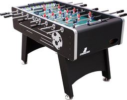 Cougar Arena Voetbaltafel in zwart - Tafelvoetbal tafel incl. 4 ballen en scoreteller - Indoor voetbal tafel van 141x75x88cm