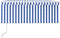 vidaXL - Luifel - automatisch - uittrekbaar - rolgordijn - 3,5x2,5 - m - blauw - wit