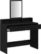 vidaXL - Zwarte - Eikenhouten - Kaptafel - met - Lades - - - 100x41x140 - cm