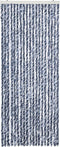 vidaXL - Vliegengordijn - 56x200 - cm - chenille - blauw - en - wit