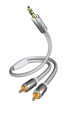 Inakustik 00410005 - Kabel 3.5mm naar RCA - 500cm - Wit