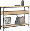 vidaXL - Wandtafel - met - schap - 100x29x75 - cm - bewerkt - hout - sonoma - eikenkleur
