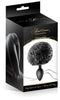 Sweet Caress - Buttplug met Ponpon - Zwart - 3cm Diameter
