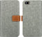 iMoshion Hoesje Geschikt voor iPhone SE (2016) / 5 / 5s Hoesje Met Pasjeshouder - iMoshion Luxe Canvas Bookcase - Grijs