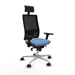 Bureaustoel met hoofdsteun Piqueras y Crespo 3D086N1 Hemelsblauw