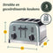 Cuisinart - 4 Slice Toaster Broodrooster CPT180GE - 4 sleuven - Ontdooifunctie - Bagelfunctie - 6 standen - Pistacho Green