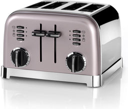 Cuisinart 4 Slice Toaster Broodrooster CPT180PIE - 4 sleuven - Ontdooifunctie - Bagelfunctie - 6 standen - Roze