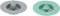 Cuisine Elegance Gootsteenzeef 7 cm 2 Stuks Groen/Grijs