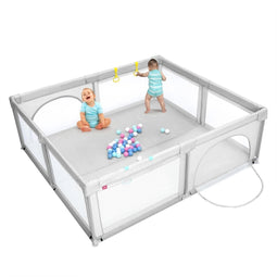 Coast Speelbox Baby - 206 x 185,5 x 68 cm - 50 kleurrijke ballen - Grijs