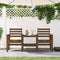 vidaXL - Tuinbank - met - tafel - 2-zits - massief - grenenhout - honingbruin