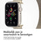 imoshion Milanees magnetisch bandje - Geschikt voor Apple Watch 1, 2, 3, 4, 5, 6, 7, 8, 9, 10 (42 mm), SE - 38/40/41 mm - Sterrenlicht - S