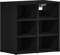 vidaXL - Schoenenkast - Zwart - Eik - 52,5x30x50 - cm