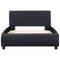 Bedframe met LED kunstleer zwart 90x200 cm