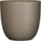 Mica Decorations Bloempot - taupe bruin mat - H20 x D22.5 cm - keramiek - voor kamerplant - plantenpot