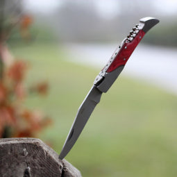 Cultra Zakmes - Vouwmes - Handgemaakt - RVS - Elegant Red