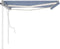 vidaXL - Luifel - handmatig - uittrekbaar - met - LED - 4,5x3,5 - m - blauw - en - wit