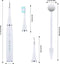 Allernieuwste.nl® SET Oplaadbare Sonische Tandenborstel PLUS Tandsteenverwijderaar - Ultrasone Reiniging 5 standen 31000/min - Kleur Wit
