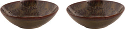 Palmer Bord coupe Victory 24 cm Bruin Stoneware 2 stuks