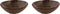 Palmer Bord coupe Victory 24 cm Bruin Stoneware 2 stuks