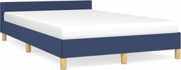 vidaXL - Bedframe - zonder - matras - 120x190 - cm - stof - blauw