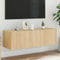 vidaXL - Tv-wandmeubel - met - LED-verlichting - 100x35x31 - cm - sonoma - eiken