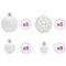 Kerstbal Set met 150 LED 61 pcs Wit Kunststof