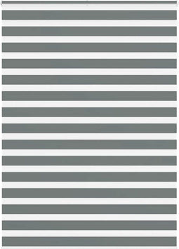 vidaXL - Zebra - rolgordijn - 155x200 - cm - stofbreedte - 150,9 - cm - donkergrijs