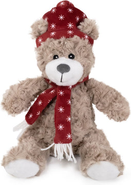 Cupid & Comet Brie Beer Met Muts En Sjaal Rood