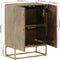 vidaXL - Dressoir - 55x30x76 - cm - massief - mangohout - en - ijzer