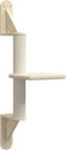 vidaXL - Kattenmeubel - wandgemonteerd - met - krabpaal - 85,5 - cm - crèmekleurig