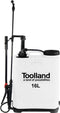 Toolland Rugsproeier met sproeilans, draagriem, niveau-indicator en 3 sproeikoppen, ideaal om planten water te geven of ongedierte te bestrijden, maximale inhoud 16 liter, wit/zwart