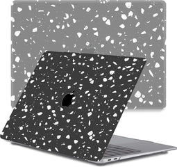 Lunso Geschikt voor MacBook Pro 13 inch M1/M2 (2020-2022) cover hoes - case - Terrazzo Bergamo