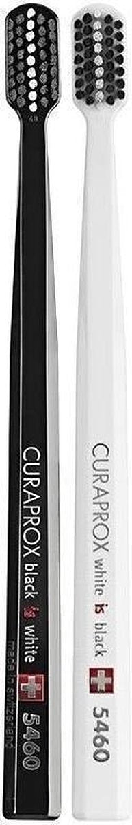 Curaprox Black is White CS5460 - Tandenborstel - 2 stuks - Wit en zwart