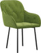 vidaXL - Eetkamerstoelen - 2 - st - fluweel - lichtgroen