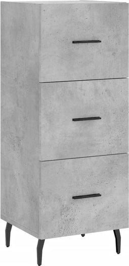vidaXL - Dressoir - 34,5x34x90 - cm - bewerkt - hout - betongrijs