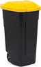 Curver Afvalbak / Prullenbak op wielen - 110L, geel, 214128