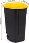 Curver Afvalbak / Prullenbak op wielen - 110L, geel, 214128
