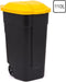 Curver Afvalbak / Prullenbak op wielen - 110L, geel, 214128