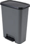 Curver Compatta Duo Prullenbak 23L+23L - Grijs/Zwart