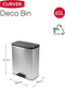 Curver Decobin Prullenbak - 65L - Rechthoekig - Zilver Metallic