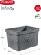 Curver Infinity Recycled Dots Opbergbox - 17L - Antraciet