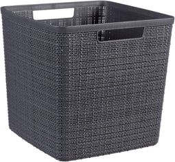 Curver Jute Mandje Cube - 17L - Donkergrijs