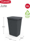 Curver Jute Wasmand met deksel - 58 liter - Donkergrijs