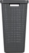 Curver Jute Wasmand met deksel - 58 liter - Donkergrijs