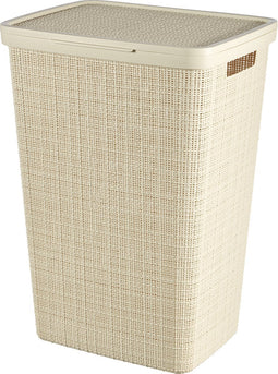 Curver Jute Wasmand met deksel - 58L - Gebroken wit