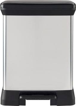 Curver Pedaalemmer Deco 30 L zilver 240642