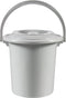 Curver Toiletemmer met deksel - 10L - 31 cm - Lichtgrijs