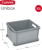 Curver Unibox Classic Opbergbox L - 30L - 43x35x23,5cm - Grijs