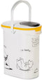 Curver Voedselcontainer Hond - 10L - 4KG - 19x30x35cm - Wit/Geel/Zwart